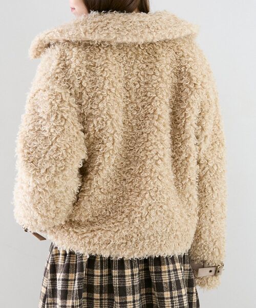 MAJESTIC LEGON（マジェスティックレゴン）の「ハートパッチふわふわブルゾン（ブルゾン・レディース・ブラウン/ベージュ・MEDIUM）」の10枚目の写真