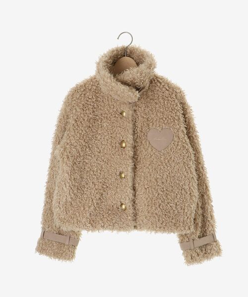 MAJESTIC LEGON（マジェスティックレゴン）の「ハートパッチふわふわブルゾン（ブルゾン・レディース・ブラウン/ベージュ・MEDIUM）」の19枚目の写真