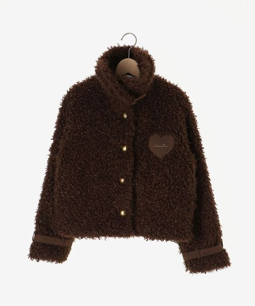 MAJESTIC LEGON（マジェスティックレゴン）の「ハートパッチふわふわブルゾン（ブルゾン・レディース・ブラウン/ベージュ・MEDIUM）」の20枚目の写真