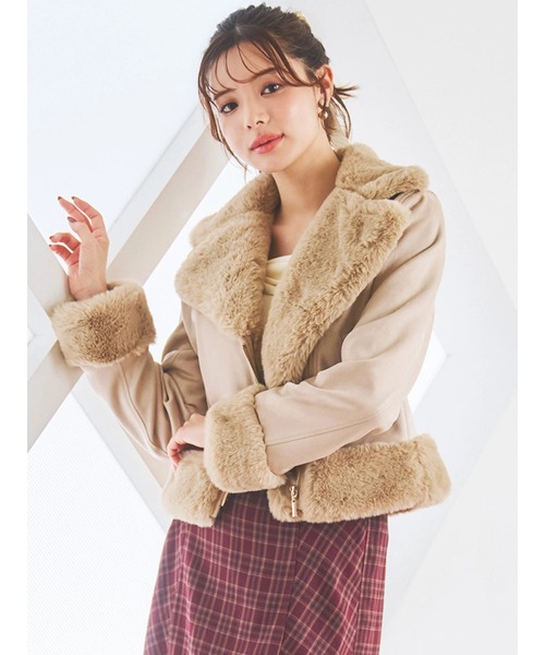 スエードファーライダースジャケット（ライダースジャケット）｜LUDIC