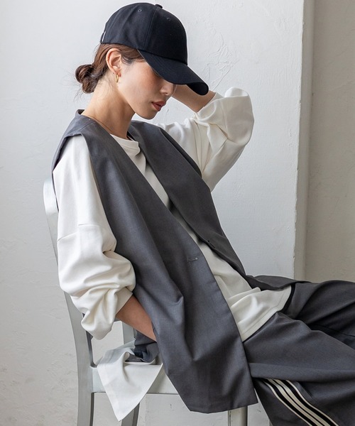 No Rule No Line（ノール－ルノーライン）の「オーバーサイズベスト（ベスト・レディース・グレー/ブラック/ブラウン系その他・FREE）」の3枚目の写真