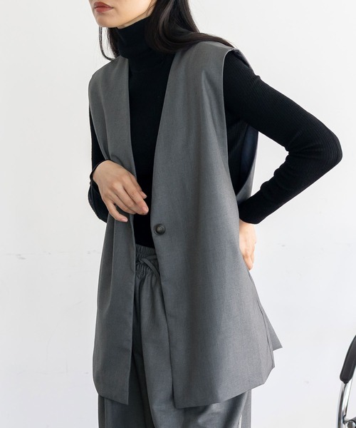 No Rule No Line（ノール－ルノーライン）の「オーバーサイズベスト（ベスト・レディース・グレー/ブラック/ブラウン系その他・FREE）」の9枚目の写真