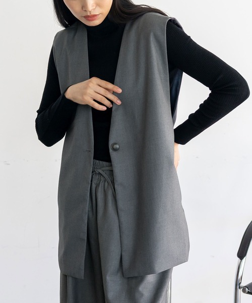 No Rule No Line（ノール－ルノーライン）の「オーバーサイズベスト（ベスト・レディース・グレー/ブラック/ブラウン系その他・FREE）」の10枚目の写真