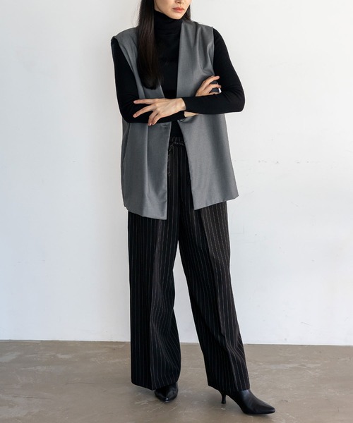 No Rule No Line（ノール－ルノーライン）の「オーバーサイズベスト（ベスト・レディース・グレー/ブラック/ブラウン系その他・FREE）」の12枚目の写真