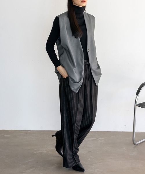 No Rule No Line（ノール－ルノーライン）の「オーバーサイズベスト（ベスト・レディース・グレー/ブラック/ブラウン系その他・FREE）」の14枚目の写真