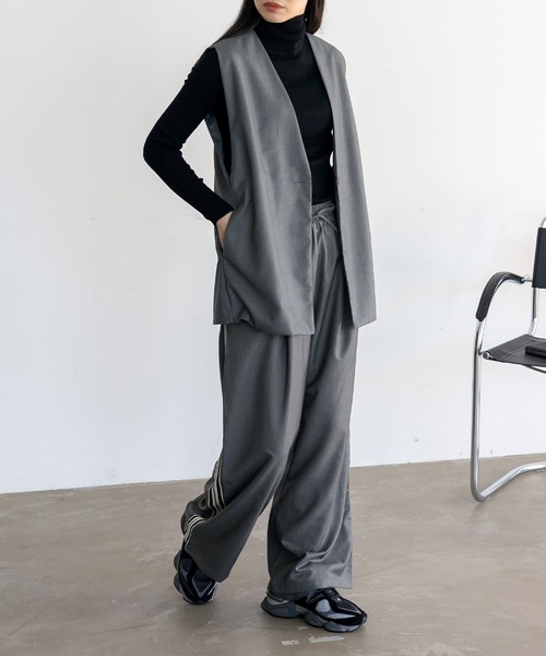 No Rule No Line（ノール－ルノーライン）の「オーバーサイズベスト（ベスト・レディース・グレー/ブラック/ブラウン系その他・FREE）」の20枚目の写真