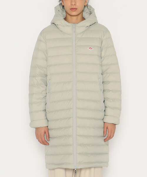 DANTON(ダントン)の「WOMEN'S NYLON TAFFETA MIDDLE DOWN HOODED COAT(ダウンジャケット/コート・レディース・グレイッシュベージュ/グレー系その他/ブラック/ベージュ・XS/S/M)」の6枚目の写真