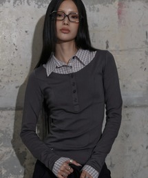 【日本未発売/WEB限定】FANCY CLUB(ファンシークラブ)/シャツ レイヤード ロングスリーブ ロンT/SHIRT LAYERED LONG SLEEVE