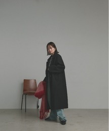ad thie（アドティエ）の「フェイクウール ロングチェスターコート（チェスターコート）」
