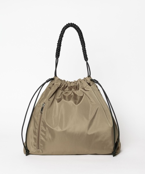 LEPSIM(レプシィム)の「2WAY巾着トート 605335(トートバッグ・レディース・ブラック/カーキブラウン・ONE SIZE)」の3枚目の写真