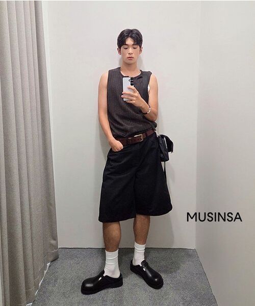 MUSINSA STANDARD（ムシンサスタンダード）の「ワイドリブドタンクトップ[ホワイト]（Tシャツ/カットソー・メンズ・その他・SMALL/MEDIUM/LARGE/X-LARGE/XX-LARGE/XXX-LARGE）」の11枚目の写真