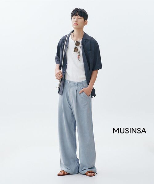 MUSINSA STANDARD（ムシンサスタンダード）の「ワイドリブドタンクトップ[ホワイト]（Tシャツ/カットソー・メンズ・その他・SMALL/MEDIUM/LARGE/X-LARGE/XX-LARGE/XXX-LARGE）」の14枚目の写真
