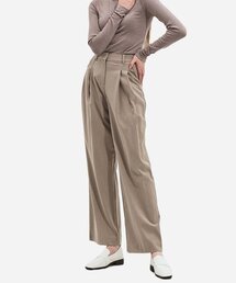 SALT AND CHOCOLATE（ソルトアンドチョコレート）の「(Setup) Wool Wide Pintuck Slacks Beige 4W223V301（スラックス）」