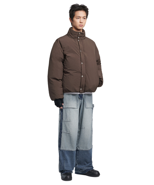 NOMANUAL(NOMANUAL)の「PLAIN DUCK DOWN JACKET - DARK BROWN(ダウンジャケット/コート・レディース・その他・SMALL/MEDIUM/LARGE)」の3枚目の写真