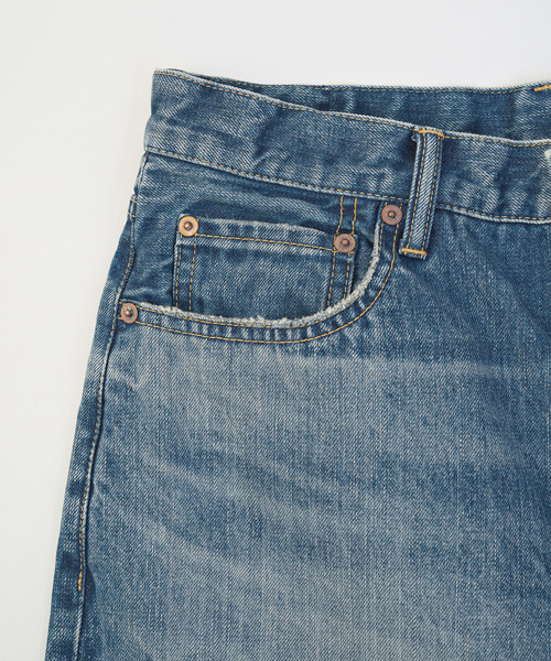 VICTIM（ヴィクティム）の「VICTIM ヴィクティム / VICTIM×HAGUN TWIDE PIPEDENIM PANTS コラボレーションヴィンテージデニムパンツ / VTM-25-P-103（デニムパンツ・メンズ・ブルー/ブラック・1/2/3/4）」の11枚目の写真