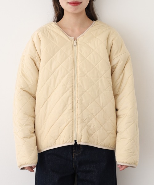 &soiree(アンドソワレ)の「&soiree リバーシブルボアキルティングブルゾン(ブルゾン・レディース・モカ/アイボリー/ブラック・S/M)」の15枚目の写真