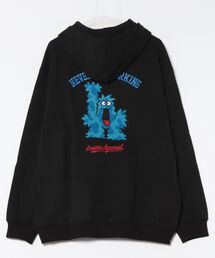 Import & Select（インポートアンドセレクト）の「【Nevernotworking】 LAモンスターサガラ刺繍 裏毛ZIPパーカー ジップアップパーカー フーディー（パーカー）」