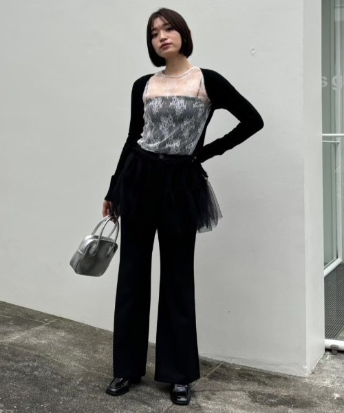 HONEY MI HONEY（ハニーミーハニー）の「bolero corset cardigan（カーディガン/ボレロ・レディース・オフホワイト/ブラック・FREE）」の6枚目の写真