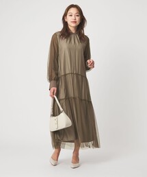 green label relaxing | チュール ティアード ワンピース(ドレス)