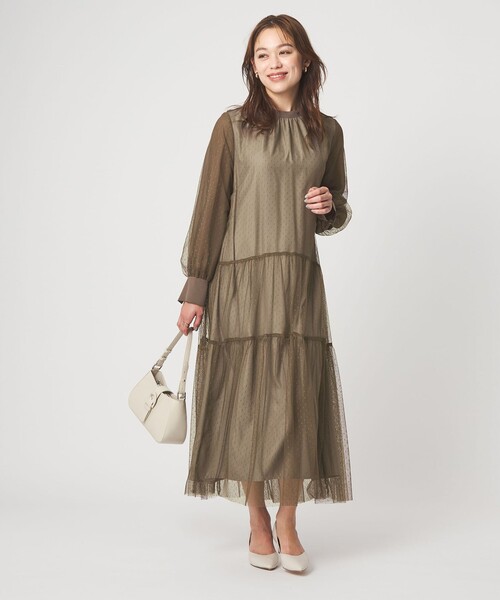 チュール ティアード ワンピース（ドレス）｜green label relaxing
