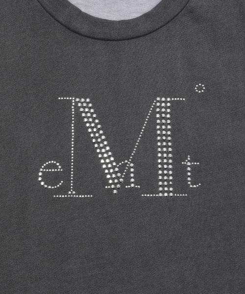 MUCENT(ムセント)の「アリンピグメントホットフィックスクロップ半袖Tシャツ(Tシャツ/カットソー・レディース・チャコール・FREE)」の2枚目の写真