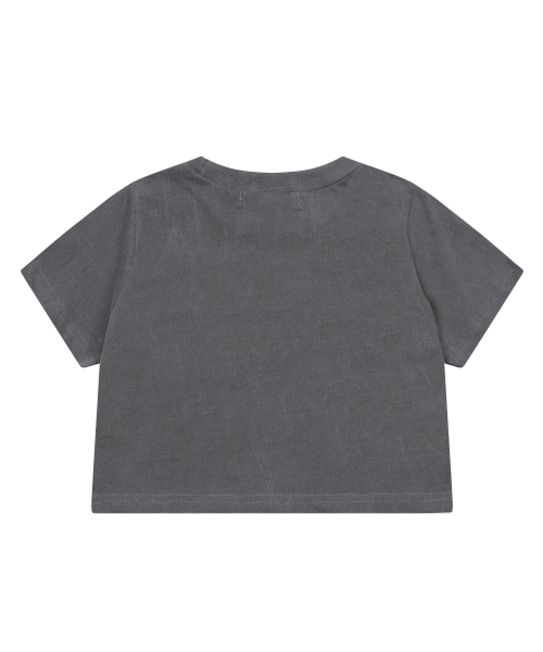MUCENT(ムセント)の「アリンピグメントホットフィックスクロップ半袖Tシャツ(Tシャツ/カットソー・レディース・チャコール・FREE)」の3枚目の写真