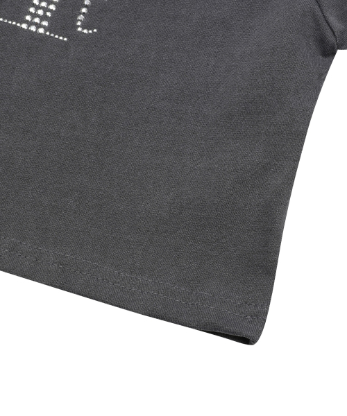 MUCENT(ムセント)の「アリンピグメントホットフィックスクロップ半袖Tシャツ(Tシャツ/カットソー・レディース・チャコール・FREE)」の4枚目の写真