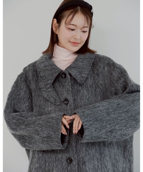 JUMELLE（ジュメロ）の「シャギー2wayコート（チェスターコート・レディース・グレー・MEDIUM）」の7枚目の写真