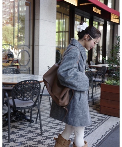 JUMELLE（ジュメロ）の「シャギー2wayコート（チェスターコート・レディース・グレー・MEDIUM）」の12枚目の写真