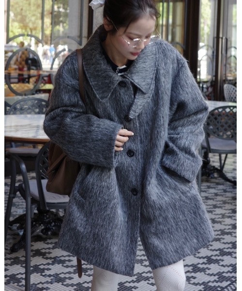 JUMELLE（ジュメロ）の「シャギー2wayコート（チェスターコート・レディース・グレー・MEDIUM）」の14枚目の写真