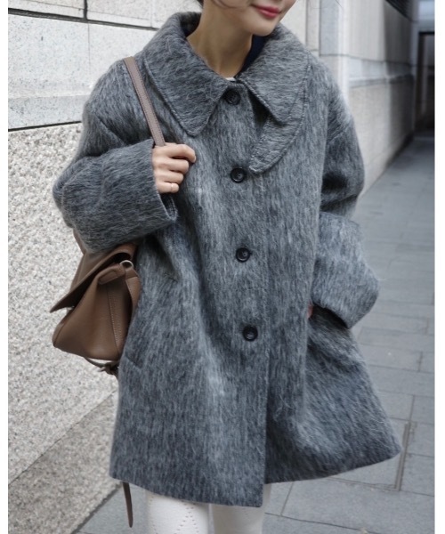JUMELLE（ジュメロ）の「シャギー2wayコート（チェスターコート・レディース・グレー・MEDIUM）」の15枚目の写真