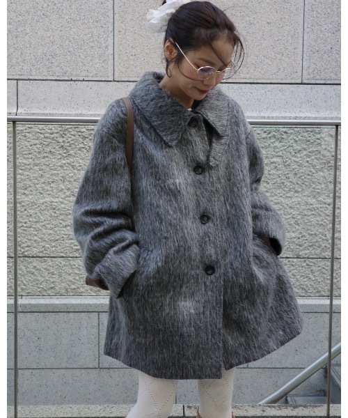 JUMELLE（ジュメロ）の「シャギー2wayコート（チェスターコート・レディース・グレー・MEDIUM）」の16枚目の写真