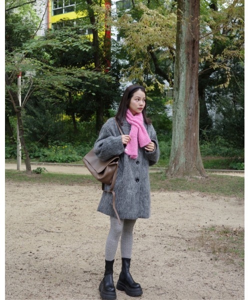 JUMELLE（ジュメロ）の「シャギー2wayコート（チェスターコート・レディース・グレー・MEDIUM）」の18枚目の写真
