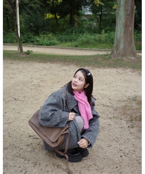 JUMELLE（ジュメロ）の「シャギー2wayコート（チェスターコート・レディース・グレー・MEDIUM）」の20枚目の写真