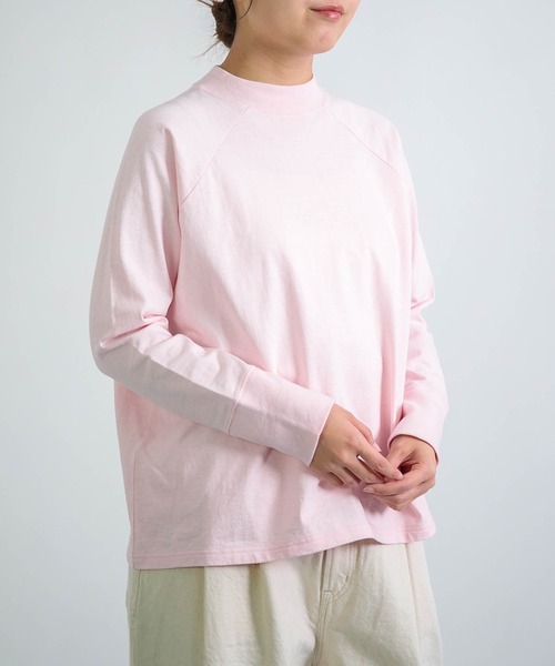 D.M.G.（ドミンゴ）の「[D.M.G / ディーエムジー] BD天竺 ラグランロングTシャツ（Tシャツ/カットソー・レディース・桜/ライム・FREE）」の2枚目の写真