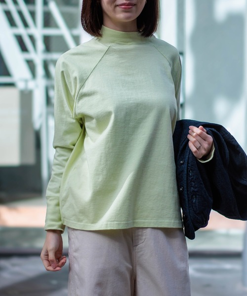 D.M.G.（ドミンゴ）の「[D.M.G / ディーエムジー] BD天竺 ラグランロングTシャツ（Tシャツ/カットソー・レディース・桜/ライム・FREE）」の8枚目の写真