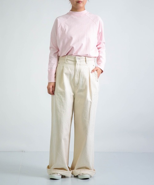 D.M.G.（ドミンゴ）の「[D.M.G / ディーエムジー] BD天竺 ラグランロングTシャツ（Tシャツ/カットソー・レディース・桜/ライム・FREE）」の19枚目の写真