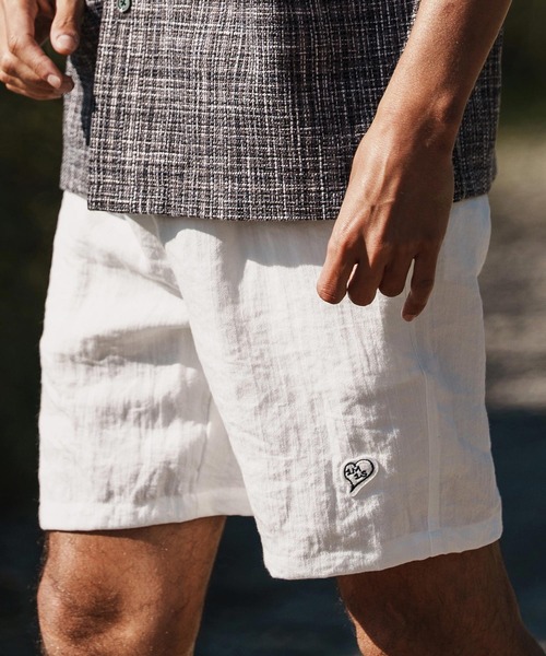 1minute 1second(ワンミニットワンセカンド)の「mp14367-linen like shorts ショートパンツ(1M26H170)(その他パンツ・メンズ・ブラック/ネイビー/ホワイト・S/M/L/XL)」の4枚目の写真