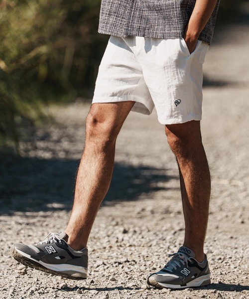 1minute 1second(ワンミニットワンセカンド)の「mp14367-linen like shorts ショートパンツ(1M26H170)(その他パンツ・メンズ・ブラック/ネイビー/ホワイト・S/M/L/XL)」の5枚目の写真