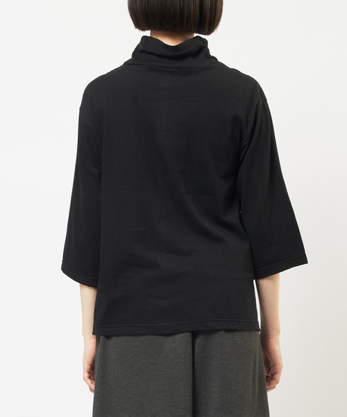 gomme(ゴム)の「ハイネックドレープT(Tシャツ/カットソー・レディース・ブラック・MEDIUM)」の12枚目の写真