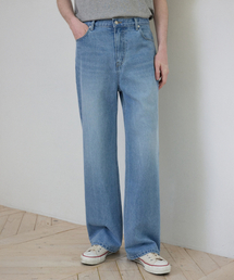 クラシックウォッシュドセミワイドデニム_Light Blue(W25-PT08)