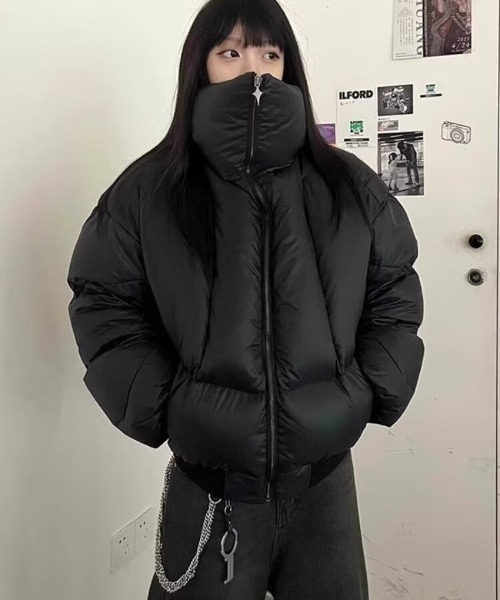 ボリューム ハイネック 中綿ブルゾン ジャケット（ブルゾン）｜DEVICE