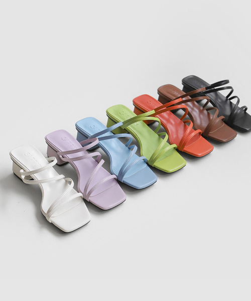 SAPPUN（サプン）の「Leyta ストラップ サンダル ミュール (4cm)（サンダル・レディース・ブルー/ブラック/ライム/ブラウン/ホワイト/ラベンダー/オレンジ・22cm/22.5cm/23cm/23.5cm/24cm/24.5cm/25cm/25.5cm）」の8枚目の写真