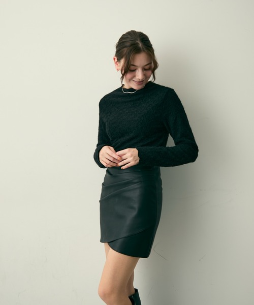 Lunea（ルネア）の「ハイネック花柄レーストップス（Tシャツ/カットソー・レディース・ブラック/ホワイト/ベージュ・FREE）」の22枚目の写真