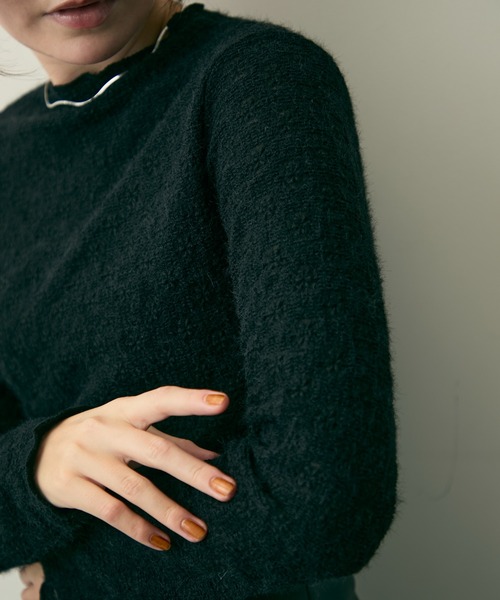 Lunea（ルネア）の「ハイネック花柄レーストップス（Tシャツ/カットソー・レディース・ブラック/ホワイト/ベージュ・FREE）」の16枚目の写真