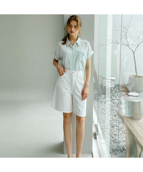 Roll-up short sleeve shirt