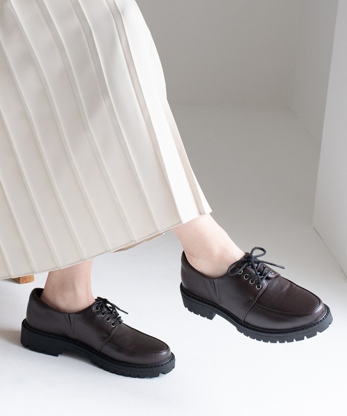 JELLY BEANS（ジェリービーンズ）の「トラックソールレースアップマニッシュシューズ(211-59363)JELLY BEANS(ジェリービーンズ)（ドレスシューズ・レディース・グレイッシュベージュ/ダークブラウン/ブラック・LL/S/M/L）」の3枚目の写真