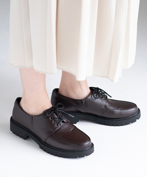 JELLY BEANS（ジェリービーンズ）の「トラックソールレースアップマニッシュシューズ(211-59363)JELLY BEANS(ジェリービーンズ)（ドレスシューズ・レディース・グレイッシュベージュ/ダークブラウン/ブラック・LL/S/M/L）」の11枚目の写真