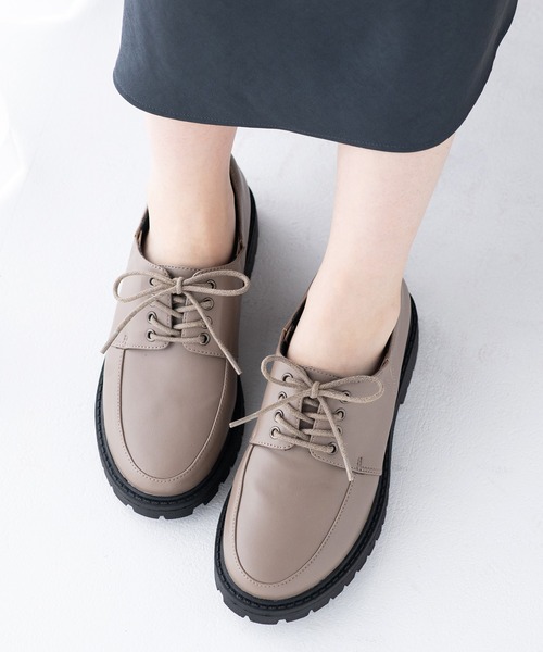 JELLY BEANS（ジェリービーンズ）の「トラックソールレースアップマニッシュシューズ(211-59363)JELLY BEANS(ジェリービーンズ)（ドレスシューズ・レディース・グレイッシュベージュ/ダークブラウン/ブラック・LL/S/M/L）」の7枚目の写真