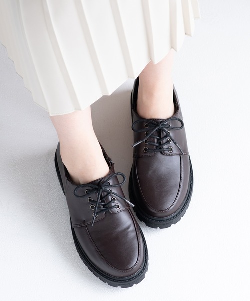 JELLY BEANS（ジェリービーンズ）の「トラックソールレースアップマニッシュシューズ(211-59363)JELLY BEANS(ジェリービーンズ)（ドレスシューズ・レディース・グレイッシュベージュ/ダークブラウン/ブラック・LL/S/M/L）」の10枚目の写真